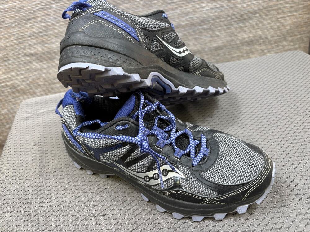 Saucony Excursion Trail TR11 Running Shoes S10392-10 Women's Size 8 Gray Blue